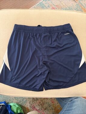 adidas Women's Navy Athletic Shorts with White Accents